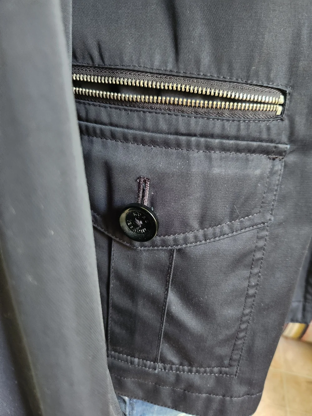 Michael Kors Black Hooded Utility Jacket with Belt